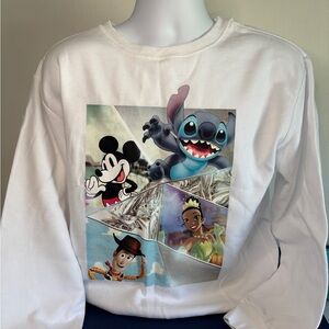 Disney White Graphic Sweatshirt